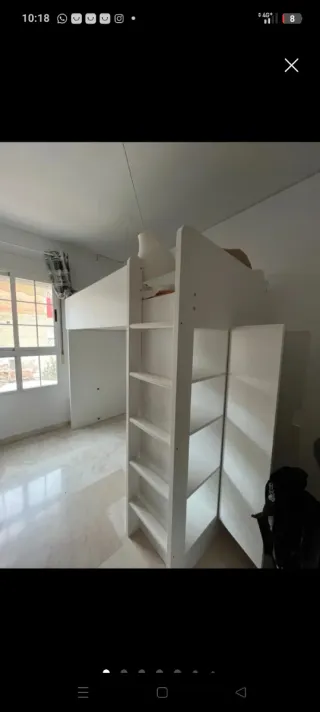 Litera Escritorio Ikea Blanca y Rosa