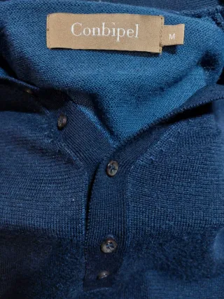 Maglione Conbipel lana agnello blu uomo (Taglia M)