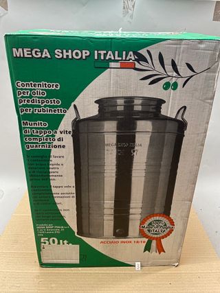 Contenedor Aceite Acero Inox 50L Megashopitalia