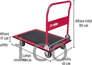 Carretilla Plegable Con Plataforma - 300 Kg - Truper