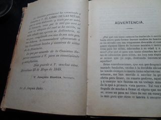 ANTIGUO 1845 Libro de las Niñas 1845