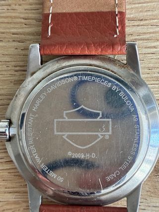 Reloj Harley Davidson Hombre Cuero Marrón