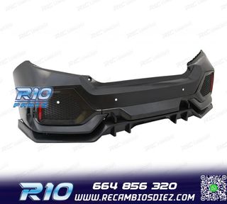 PARAGOLPES TRASERO HONDA CIVIC 16- LOOK TYPE R