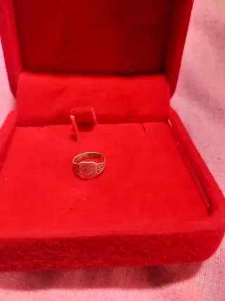 Anillo plata bebé inicial C ajustable