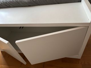 Banco Zapatero Madera Maciza Blanco