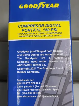 Compresor Goodyear 150 PSI Digital Portátil