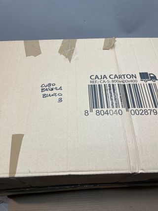 Cubo Basura Pedal 30L Blanco SONGMICS