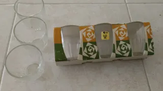 Set 6 Vasos Vintage Elsadur Cristal