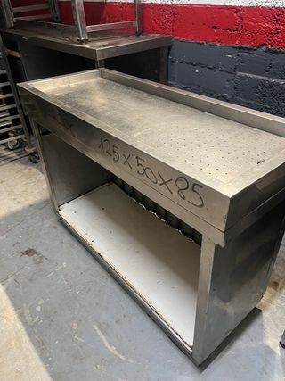 Mesa de acero inoxidable 125x50x85