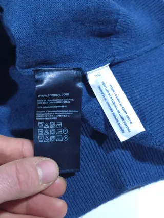 Maglione Tommy Hilfiger V-neck Blu avio M