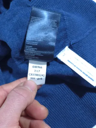 Maglione Tommy Hilfiger V-neck Blu avio M