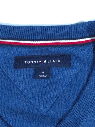Maglione Tommy Hilfiger V-neck Blu avio M