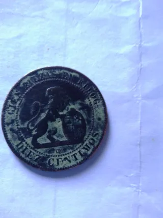 Moneda Antigua 1870 Diez Gramos