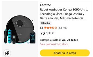 Aspirador Robot Cecotec Conga 8090 Ultra