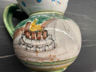 Coppia Brocche Vino Deruta Ceramica Artistica
