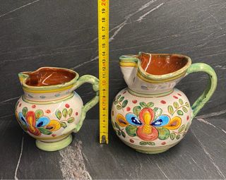 Coppia Brocche Vino Deruta Ceramica Artistica