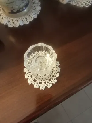 Portacandele in vetro con rosa