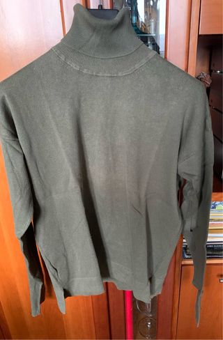 Jersey cuello alto mujer aberturas laterales Mango