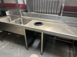 Fregadero industrial acero inoxidable 253x73x89