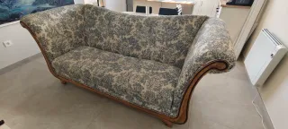 Sofá vintage tela estampado floral