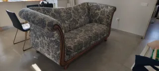 Sofá vintage tela estampado floral