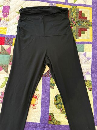 Pack 3 Leggings premamá Talla L (Azul+Negro)