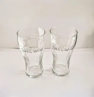 2 Bicchieri Coca-Cola Vintage Vetro