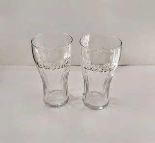 2 Bicchieri Coca-Cola Vintage Vetro