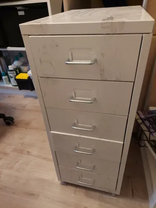 Cajonera metálica blanca Ikea