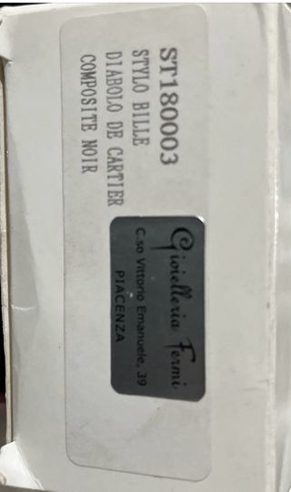 Penna Cartier Nera con Dettagli Oro