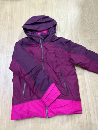 Chaqueta de esquí Wedze morada y rosa