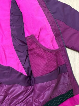 Chaqueta de esquí Wedze morada y rosa