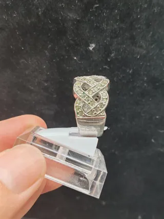 Anello Argento 925 Fascia Larga Zircone