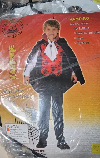 Disfraz Vampiro Infantil Talla 110-120cm