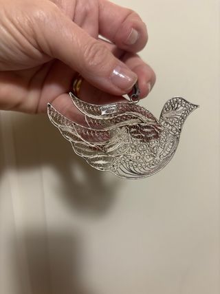 Colgante Plata Artesanía Pájaro Filigrana
