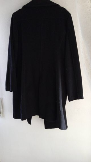 Abrigo de paño negro mujer