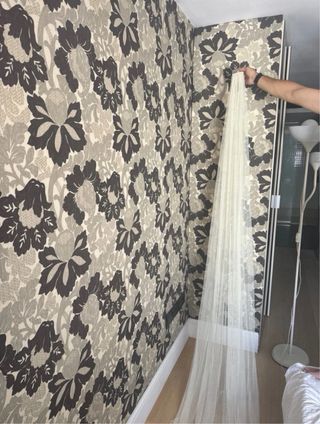 Velo de novia crema 3,2m con peineta