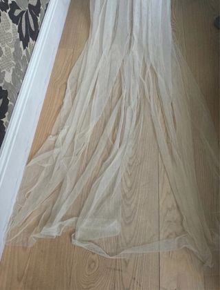 Velo de novia crema 3,2m con peineta