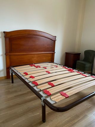 Cabecero y somier madera 135cm