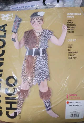 Disfraz Cavernícola Infantil Talla 7-9