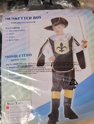 Disfraz Mosquetero Niño Talla 110-120cm