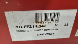 Botines Biker Gris Plata