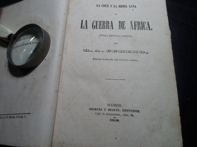 ANTIGUA 1860-LA GUERRA DE AFRICA-NOVEL HISTORICA
