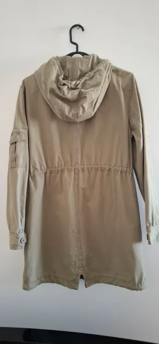 Chaqueta larga verde militar talla S