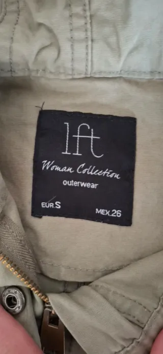 Chaqueta larga verde militar talla S