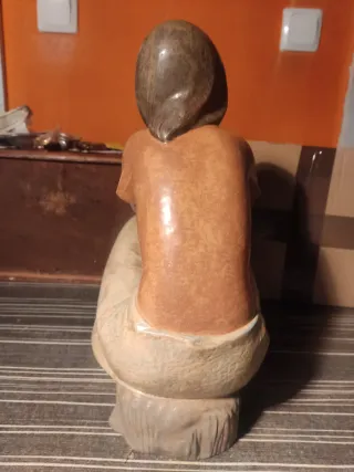 Figura Lladro Porcelana Niña y Perro 35cm