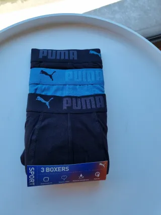 Pack 3 boxers Puma negro y azul
