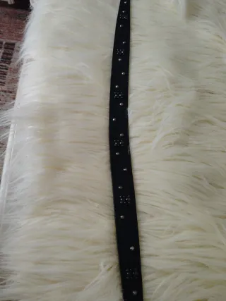 Cinturón Tous Negro y Plateado