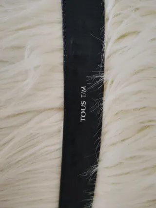 Cinturón Tous Negro y Plateado