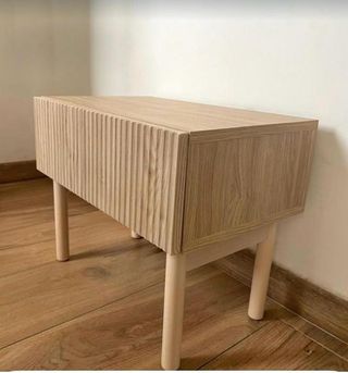 2 Mesitas de Noche Madera Beige/Marrón